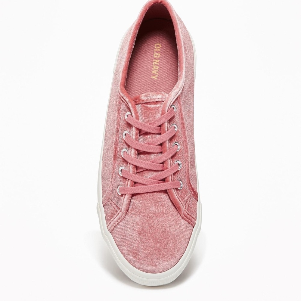 Velvet Lace Up Sneakers